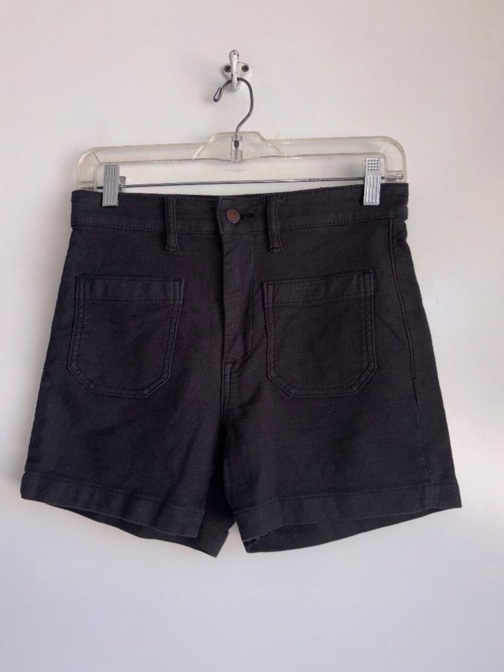 FAHERTY High Rise Patch Pocket Terry Shorts Size 25